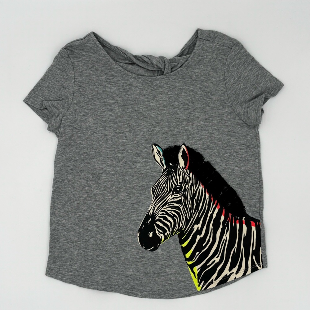 EUC Old Navy Zebra Gray Short Sleeve Tee